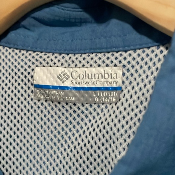 Columbia Tamiami PFG Blue Fishing Shirt size large 14-16 - Picture 4 of 6